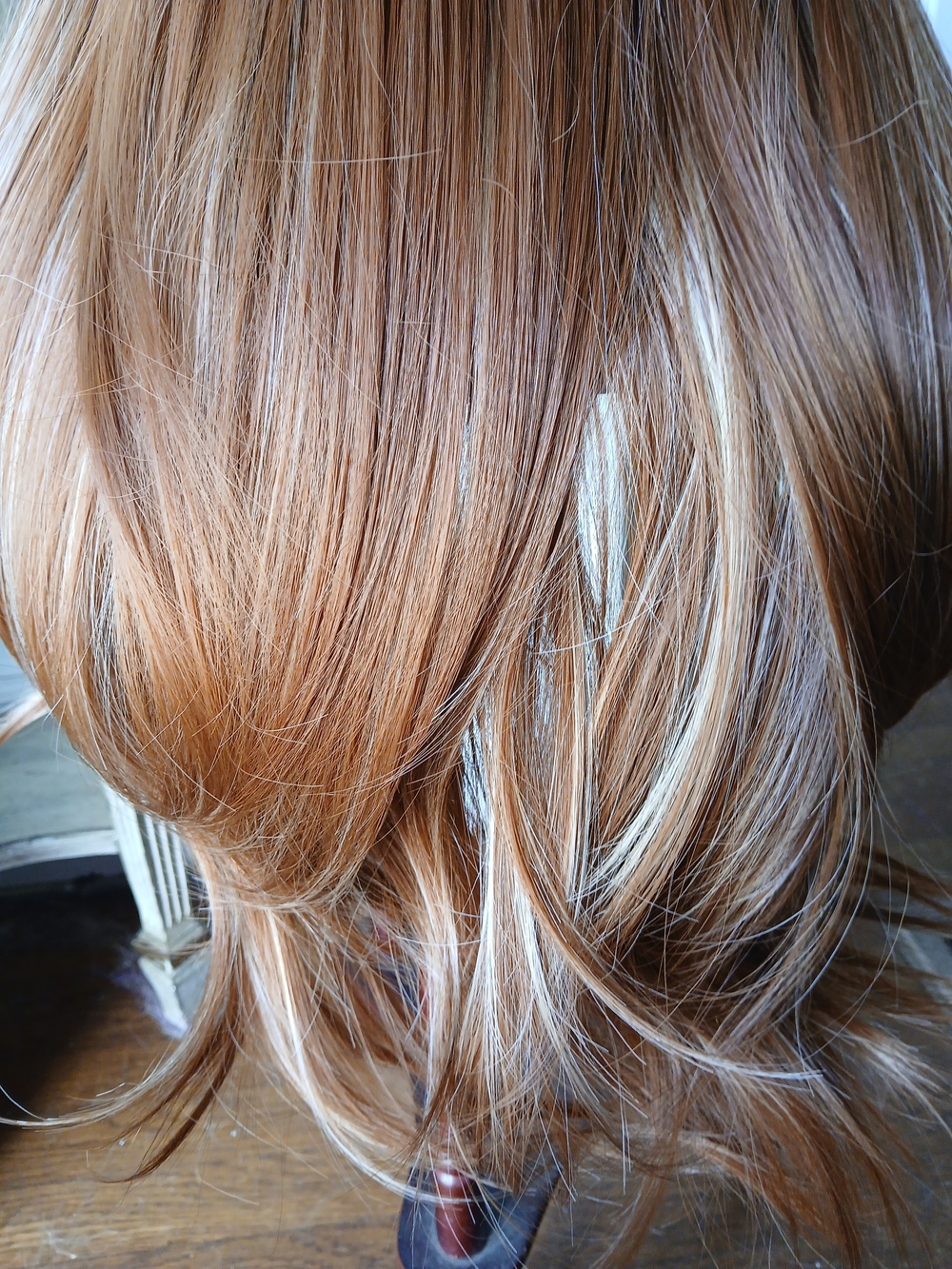 Premium Long Women's Wig in Light Copper Brown - Picture 2 of 7